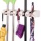Costway Mop Holder Hanger 5 Position Home Kitchen Storage Broom Organizer Wall Mounted